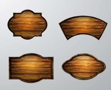 Ahşap tabelanın gerçekçi temsili