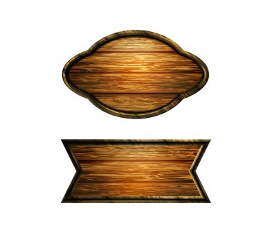 Ahşap tabelanın gerçekçi temsili