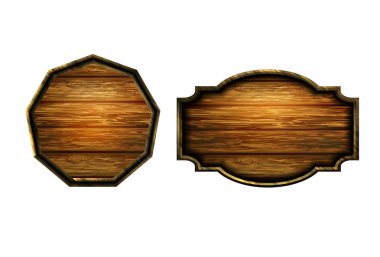 Ahşap tabelanın gerçekçi temsili