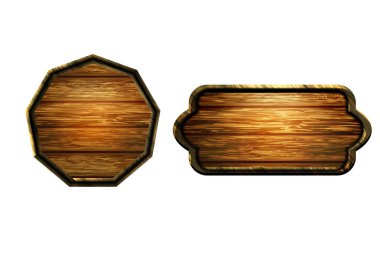 Ahşap tabelanın gerçekçi temsili