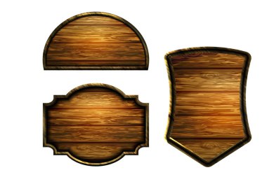 Ahşap tabelanın gerçekçi temsili