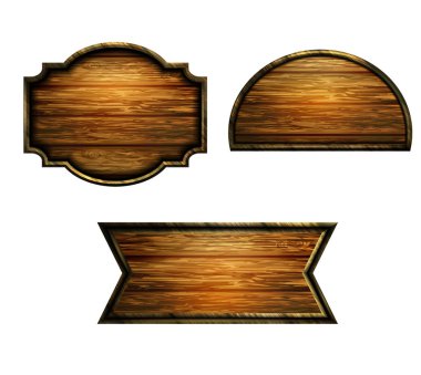 Ahşap tabelanın gerçekçi temsili