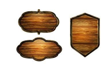 Ahşap tabelanın gerçekçi temsili