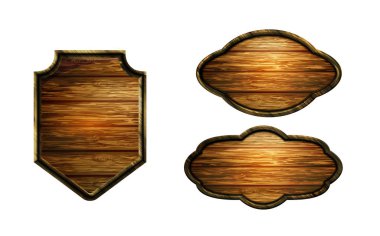 Ahşap tabelanın gerçekçi temsili