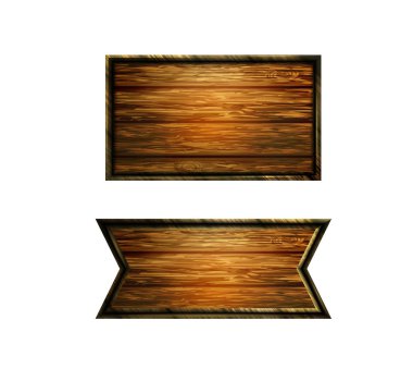 Ahşap tabelanın gerçekçi temsili