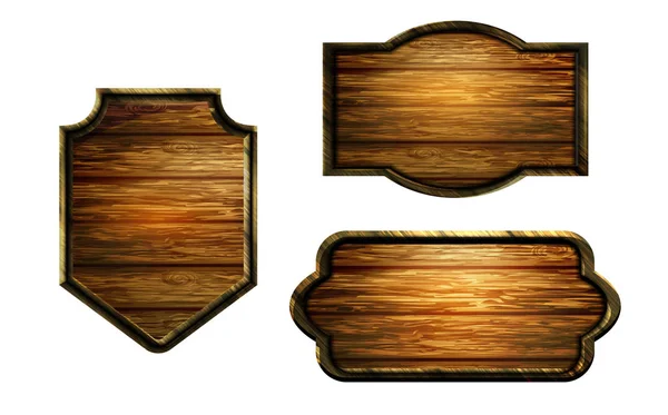 Wektorowa realistyczna ilustracja drewnianej tablicy — Wektor stockowy