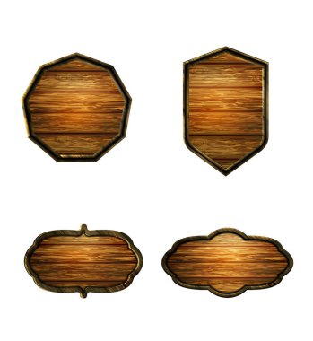 Ahşap tabelanın gerçekçi temsili