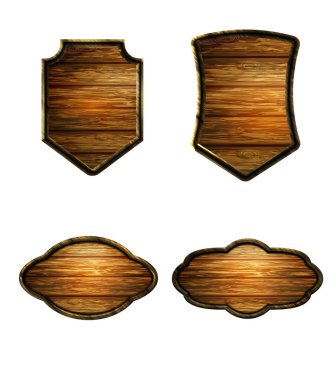 Ahşap tabelanın gerçekçi temsili