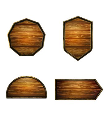 Ahşap tabelanın gerçekçi temsili