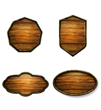 Ahşap tabelanın gerçekçi temsili