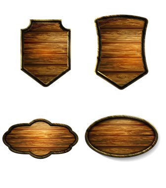 Ahşap tabelanın gerçekçi temsili