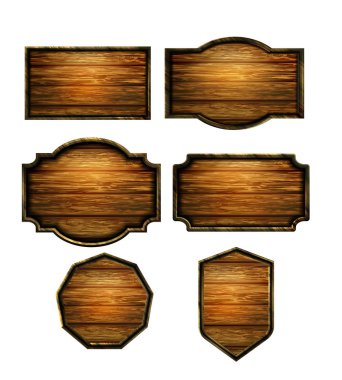 Ahşap tabelanın gerçekçi temsili