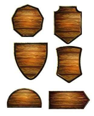 Ahşap tabelanın gerçekçi temsili