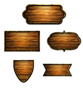 Ahşap tabelanın gerçekçi temsili