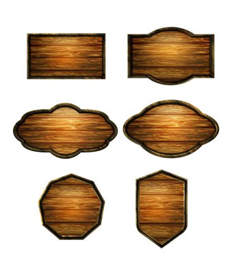 Ahşap tabelanın gerçekçi temsili