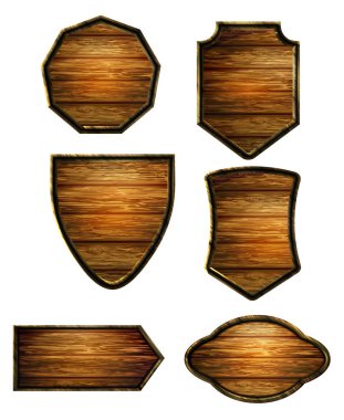 Ahşap tabelanın gerçekçi temsili