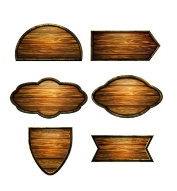 Ahşap tabelanın gerçekçi temsili