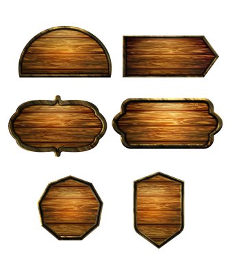 Ahşap tabelanın gerçekçi temsili