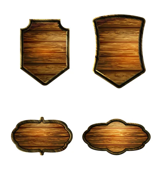 Ahşap tabelanın gerçekçi temsili