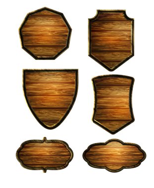 Ahşap tabelanın gerçekçi temsili