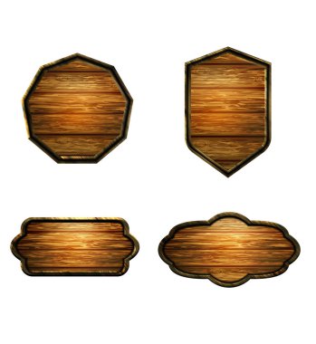 Ahşap tabelanın gerçekçi temsili