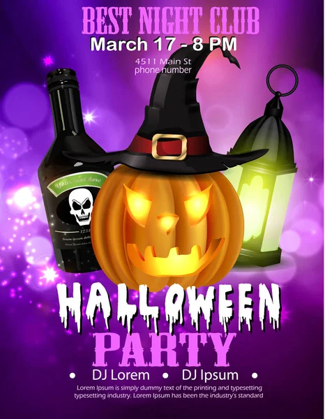 Вектор шаблонов Halloween Party Design — стоковый вектор