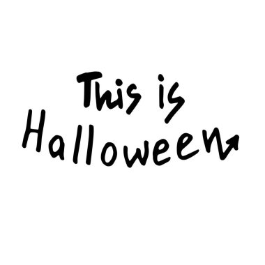 Cadılar Bayramınız Kutlu Olsun. Yaratıcı Hat el çekilmiş