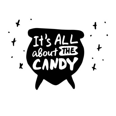 Cadılar Bayramınız Kutlu Olsun. Yaratıcı Hat el çekilmiş