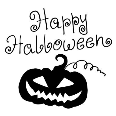 Cadılar Bayramınız Kutlu Olsun. Yaratıcı Hat el çekilmiş