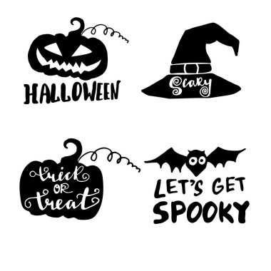 Cadılar Bayramınız Kutlu Olsun. Yaratıcı Hat el çekilmiş