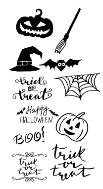 Cadılar Bayramınız Kutlu Olsun. Yaratıcı Hat el çekilmiş