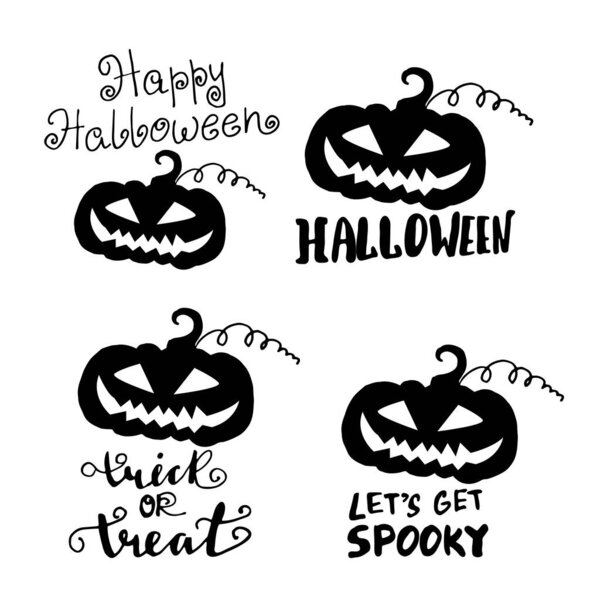 Happy halloween. Hand drawn creative calligraphy