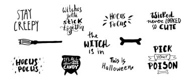 Cadılar Bayramınız Kutlu Olsun. Yaratıcı Hat el çekilmiş