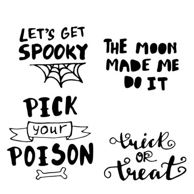 Cadılar Bayramınız Kutlu Olsun. Yaratıcı Hat el çekilmiş