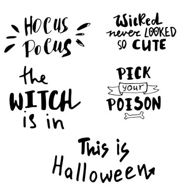 Cadılar Bayramınız Kutlu Olsun. Yaratıcı Hat el çekilmiş