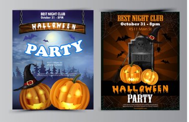 Halloween pumpkins ile dikey arka plan