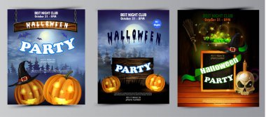 Halloween pumpkins ile dikey arka plan