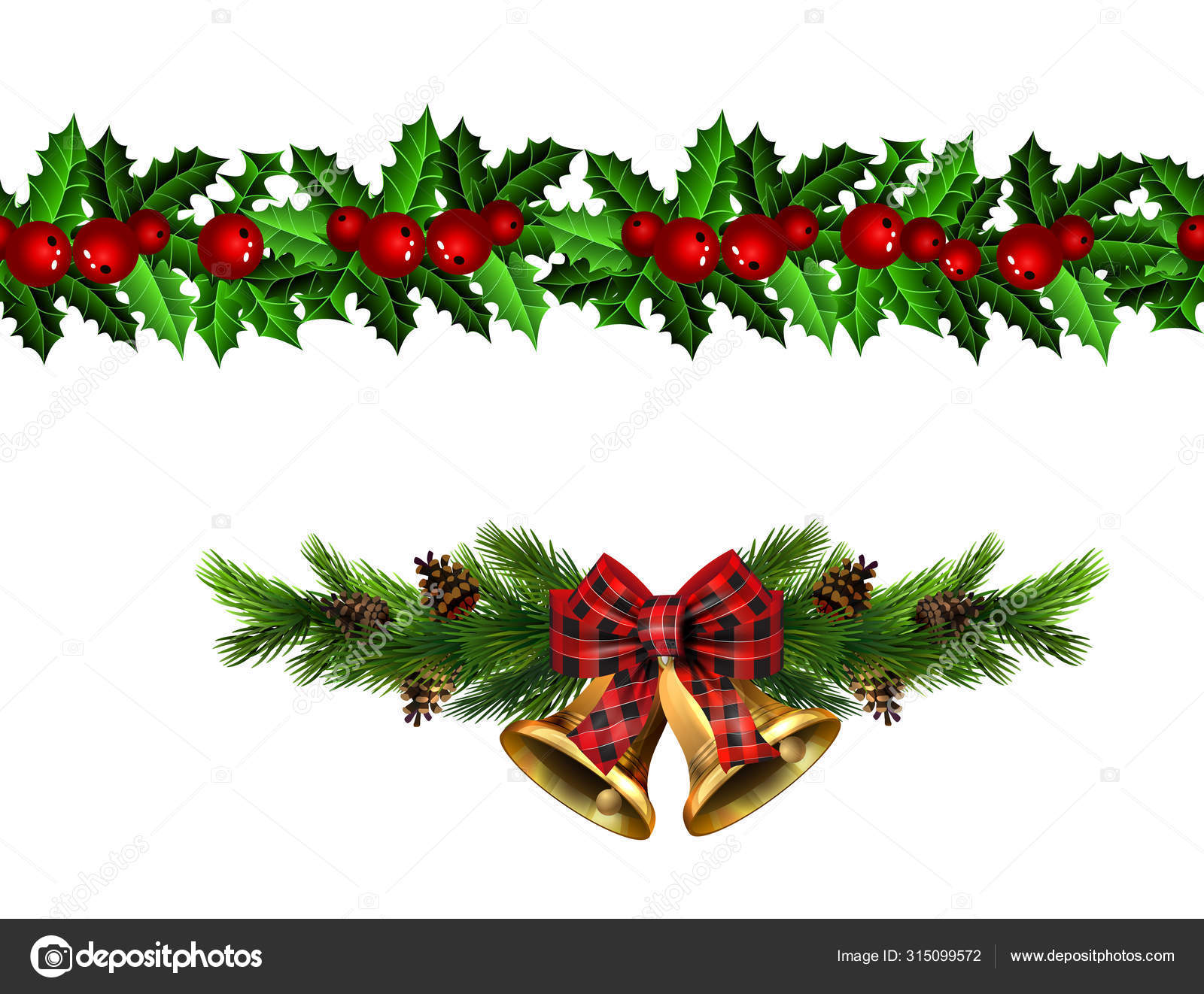 크리스마스 트리 장식 벡터 크리스마스 벨 스톡 벡터 - ©bastinda18 315099572, image size:1600x1322