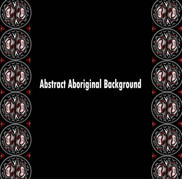 Abstracto rojo y negro fondo nativo — Archivo Imágenes Vectoriales