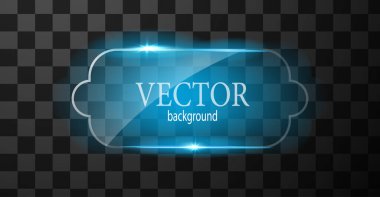 Glass vector button plane. Easy editable background clipart