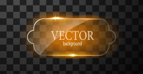 Glasvektorschaltfläche. Leicht editierbarer Hintergrund — Stockvektor