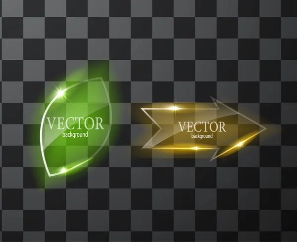 Vidrio vector botón plano. Fondo editable fácil — Vector de stock
