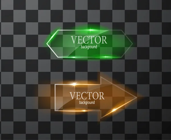 Glass vector button plane. Easy editable background — Stock Vector