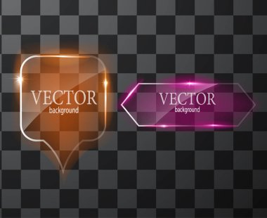 Cam vektör düğmesi düzlemi. Kolay düzenlenebilir arkaplan