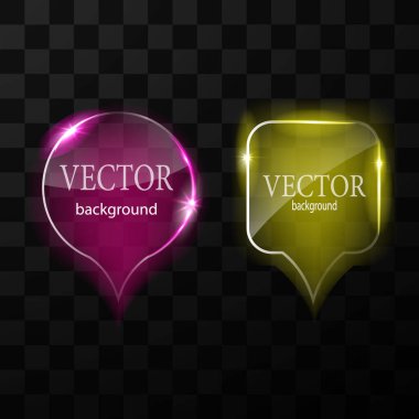 Cam vektör düğmesi düzlemi. Kolay düzenlenebilir arkaplan