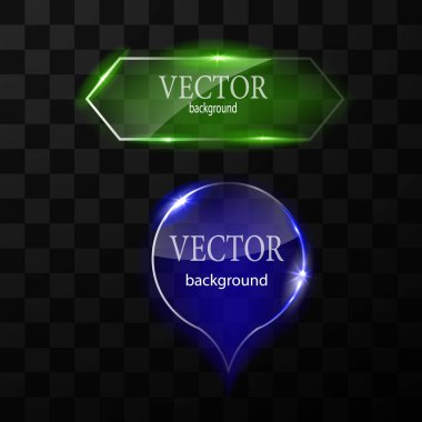 Cam vektör düğmesi düzlemi. Kolay düzenlenebilir arkaplan