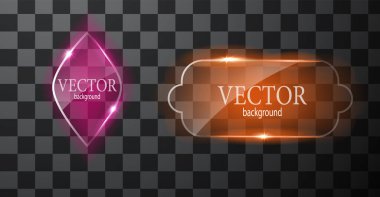 Cam vektör düğmesi düzlemi. Kolay düzenlenebilir arkaplan