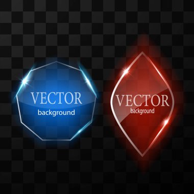 Cam vektör düğmesi düzlemi. Kolay düzenlenebilir arkaplan