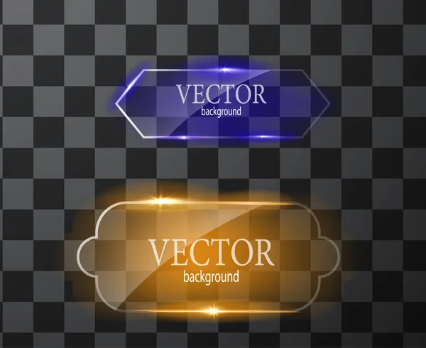 Vidrio vector botón plano. Fondo editable fácil — Archivo Imágenes Vectoriales
