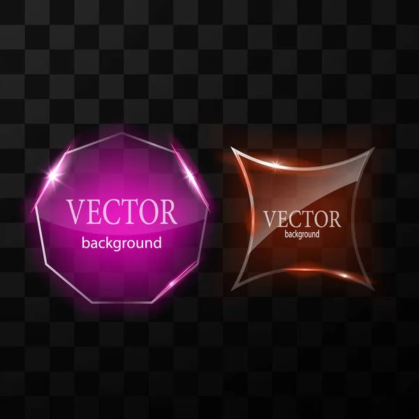 Vidrio vector botón plano. Fondo editable fácil — Vector de stock